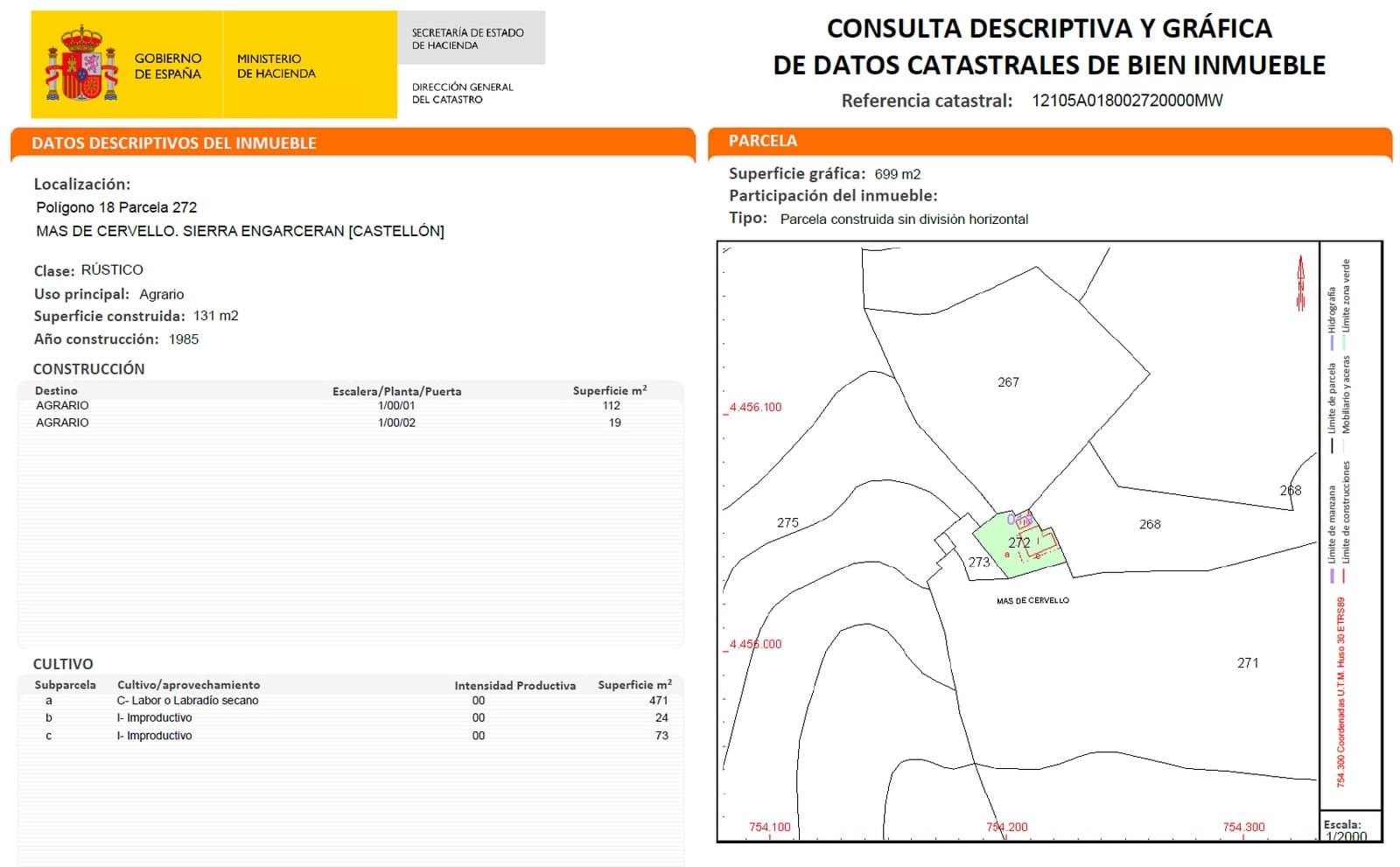 Chalet de 3 habitaciones en Sierra Engarcerán en venta - 54.000 € (Ref: 10099137)