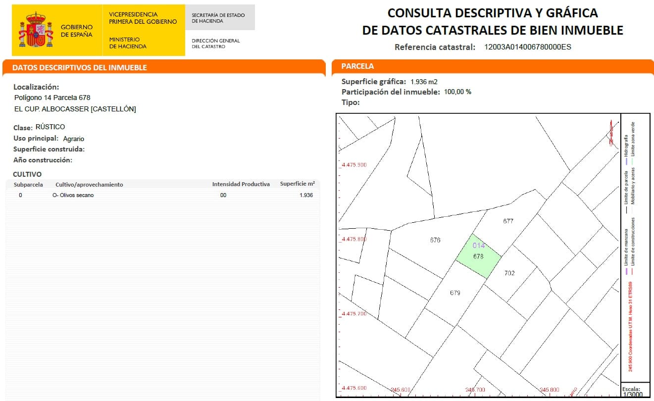 Terre non Aménagée à vendre à Albocasser - 15 000 € (Ref: 9720531)