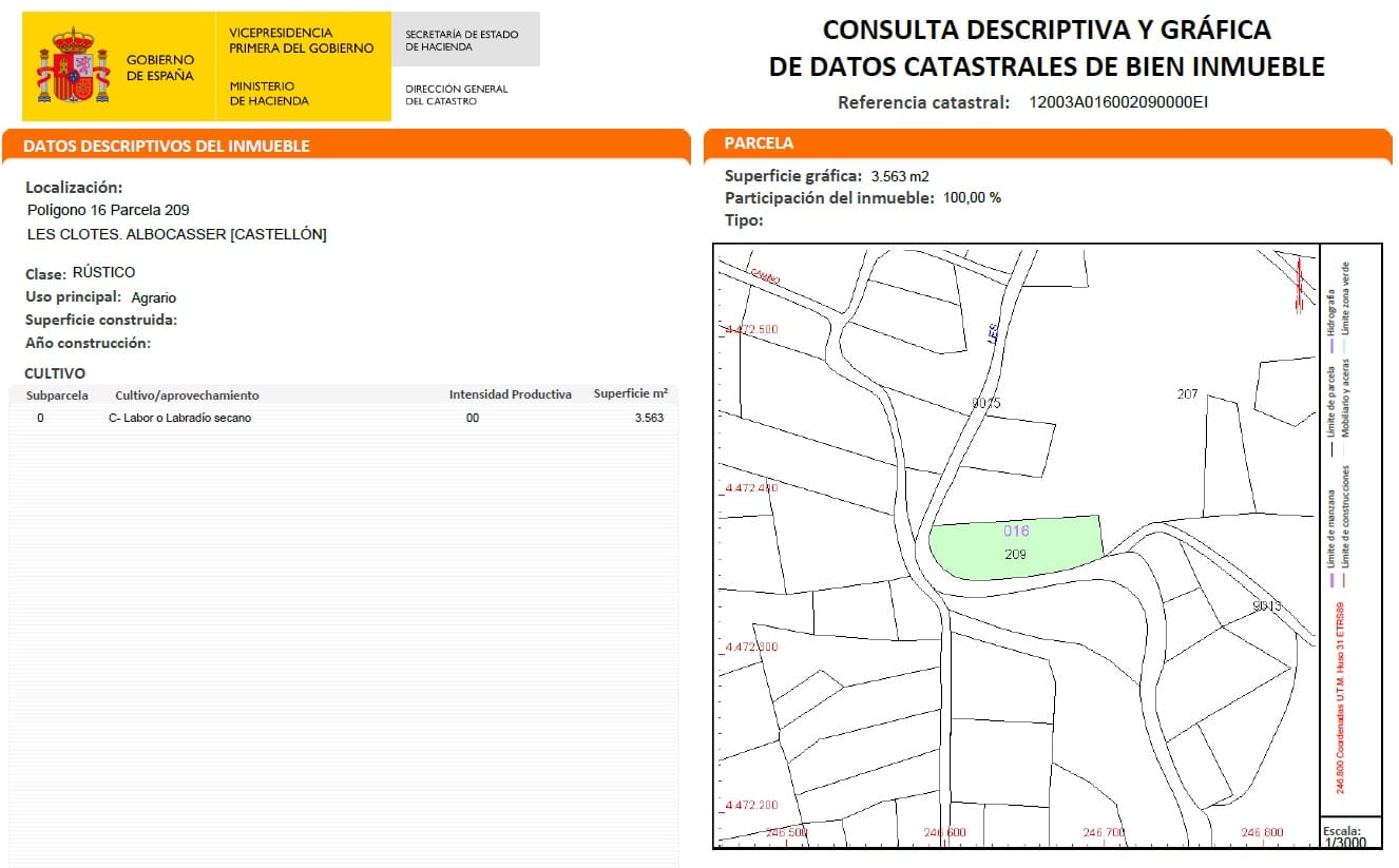 Terre non Aménagée à vendre à Albocasser - 15 000 € (Ref: 9720531)