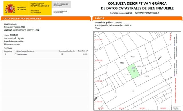 Terre non Aménagée à vendre à Albocàsser - 15 000 € (Ref: 9720531)