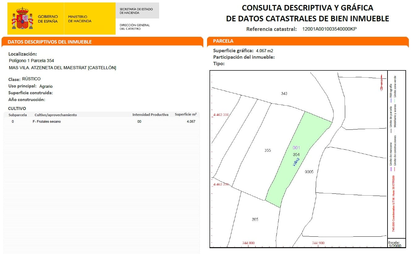 Undeveloped Land for sale in Atzeneta del Maestrat - € 25,000 (Ref: 9841439)