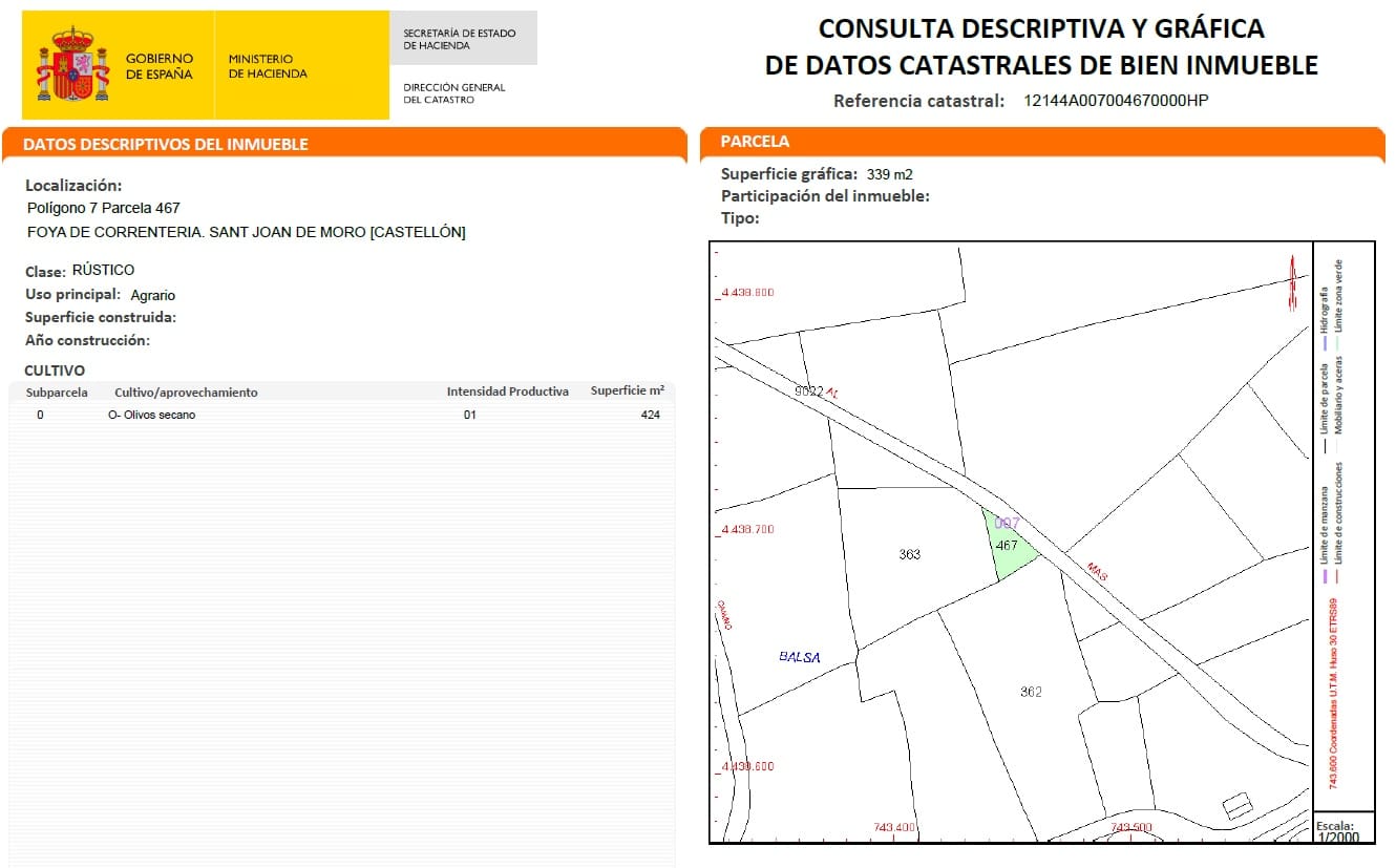 Undeveloped Land for sale in San Juan de Moro - € 50,000 (Ref: 9844134)