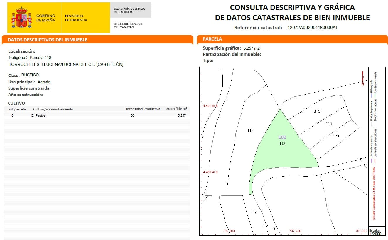 Undeveloped Land for sale in Llucena  - € 35,000 (Ref: 9849742)