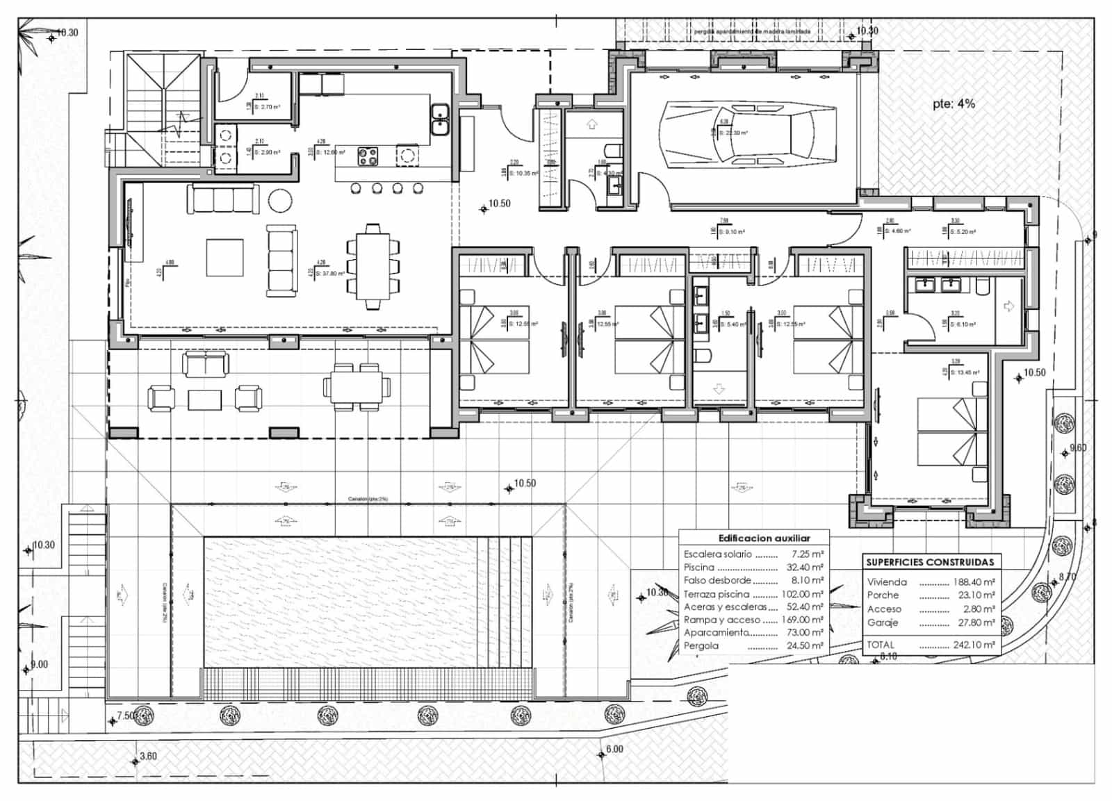 4 soveværelse Villa til salg i Calpe / Calp med swimmingpool - € 1.750.000 (Ref: 8855348)