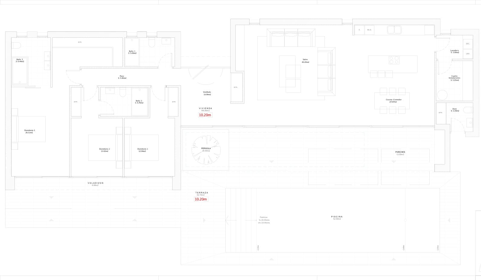 3 chambre Villa/Maison à vendre à Calpe / Calp avec piscine - 1 525 000 € (Ref: 9133239)