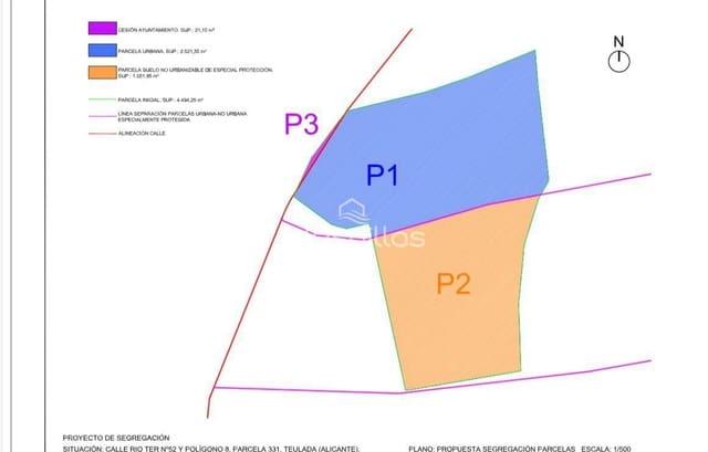 Bauplatz zu verkaufen in Pinar del Advocat - Cometa, Teulada-Moraira - 459.000 € (Ref: 9733223)