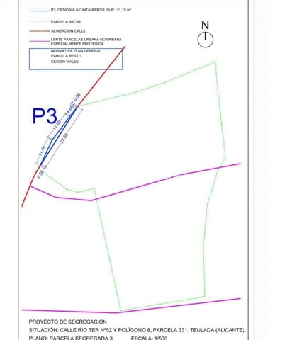 Bauplatz zu verkaufen in Pinar del Advocat - Cometa, Teulada-Moraira - 459.000 € (Ref: 9733223)
