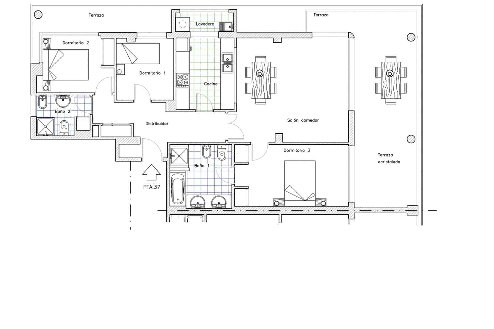 Apartamento de 3 habitaciones en Calpe / Calp en venta con piscina - 890.000 € (Ref: 9896903)