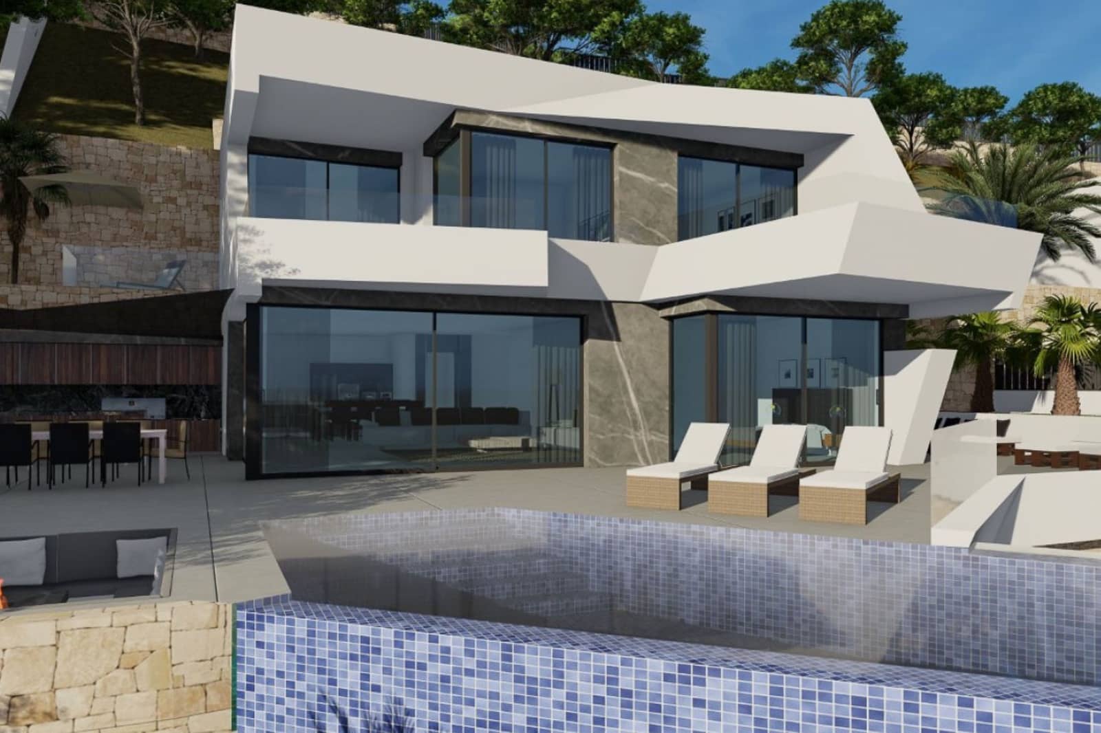 4 soveværelse Villa til salg i Calpe / Calp med swimmingpool - € 1.690.000 (Ref: 9946457)