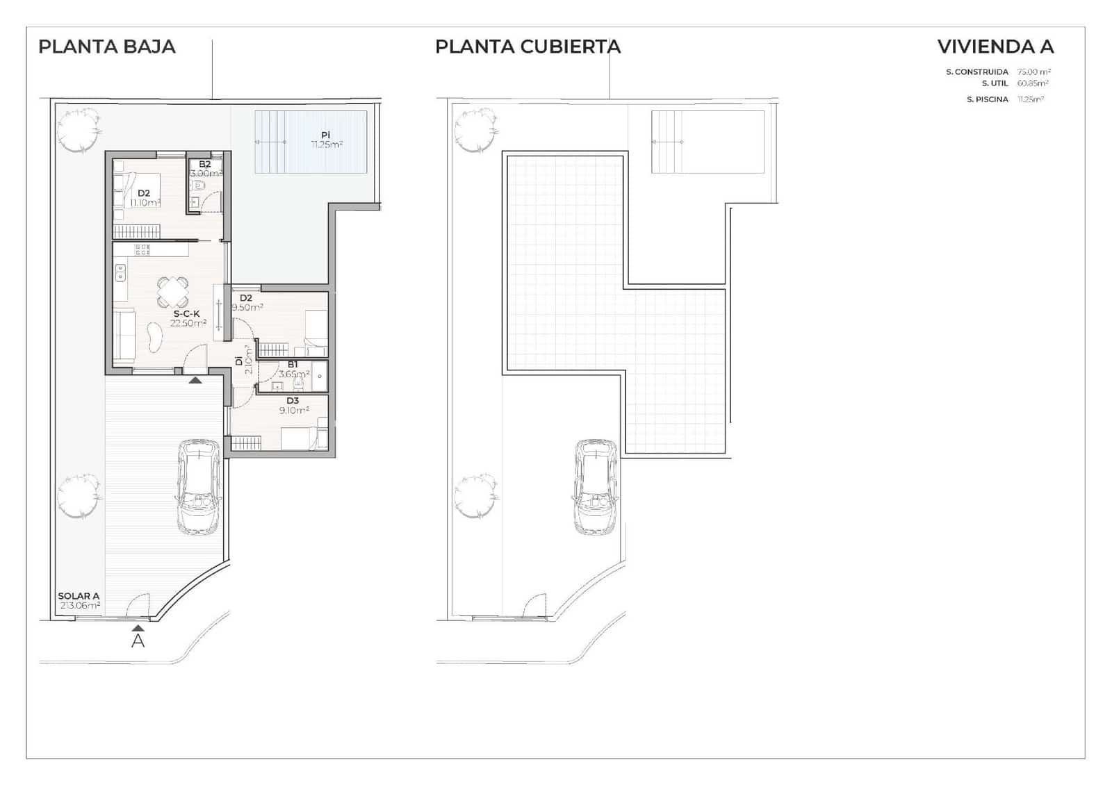 3 slaapkamer Halfvrijstaande villa te koop in Mazarron met zwembad - € 269.900 (Ref: 10005693)