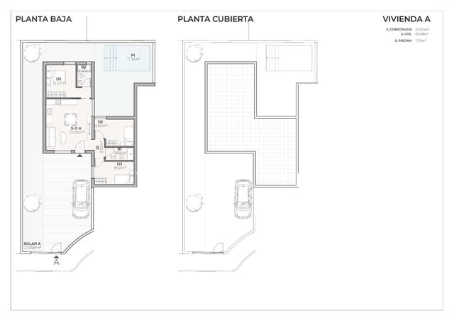 3 slaapkamer Halfvrijstaande villa te koop in Mazarrón met zwembad - € 269.900 (Ref: 10005693)