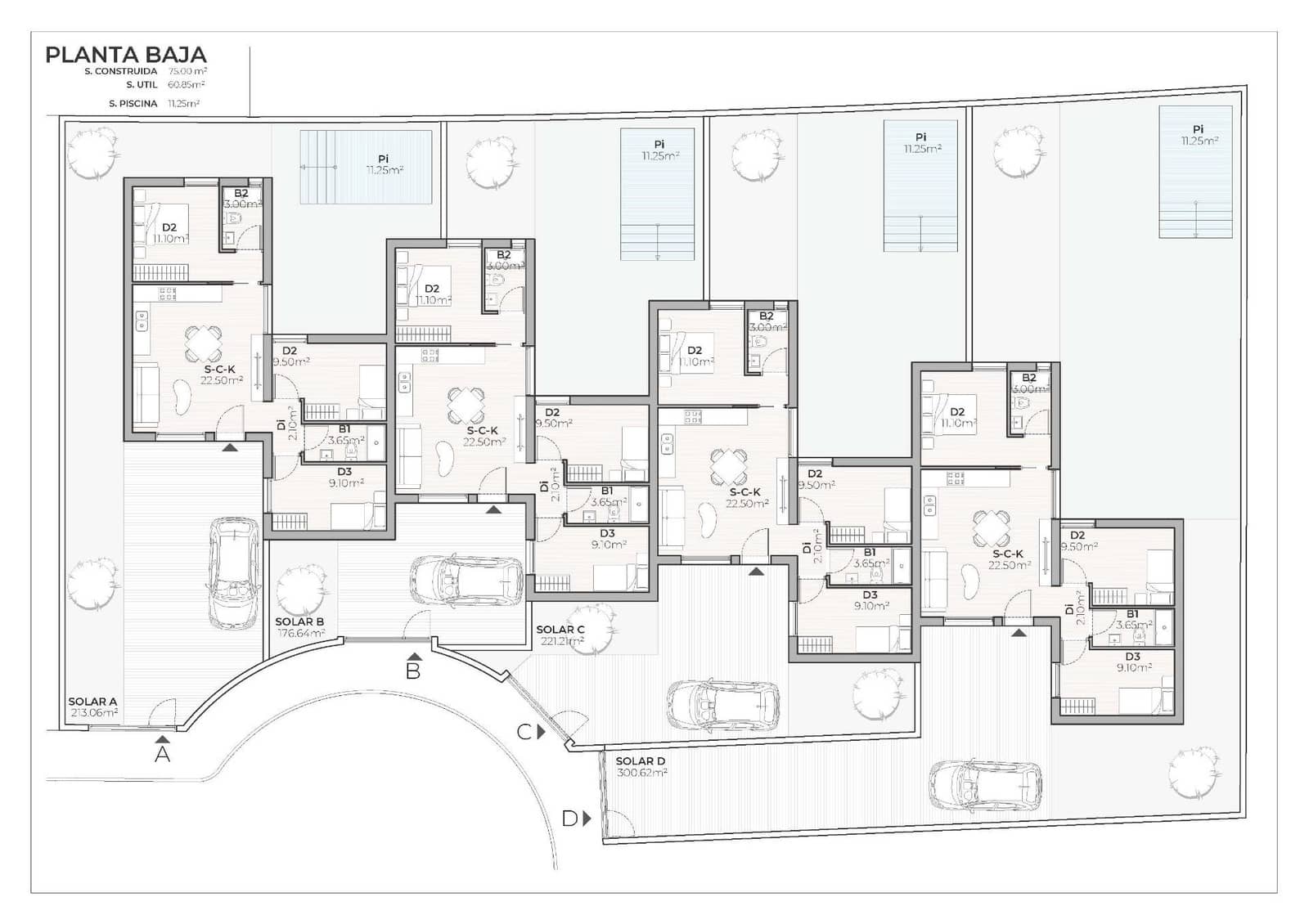 3 slaapkamer Halfvrijstaande villa te koop in Mazarron met zwembad - € 269.900 (Ref: 10005693)