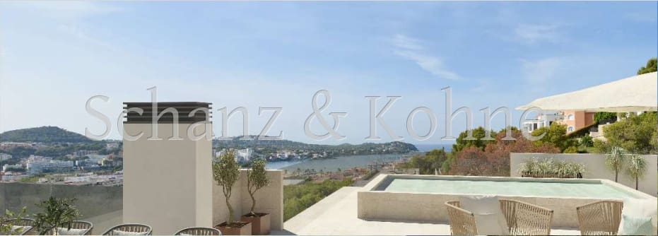 4 makuuhuone Kattohuoneisto myytävänä paikassa Santa Ponsa mukana uima-altaan - 2 820 000 € (Ref: 9653345)