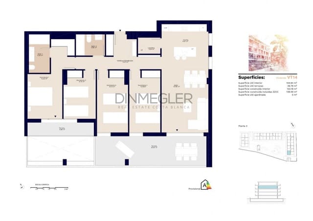 3 slaapkamer Penthouse te koop in El Puerto, Dénia met zwembad garage - € 596.500 (Ref: 7140896)
