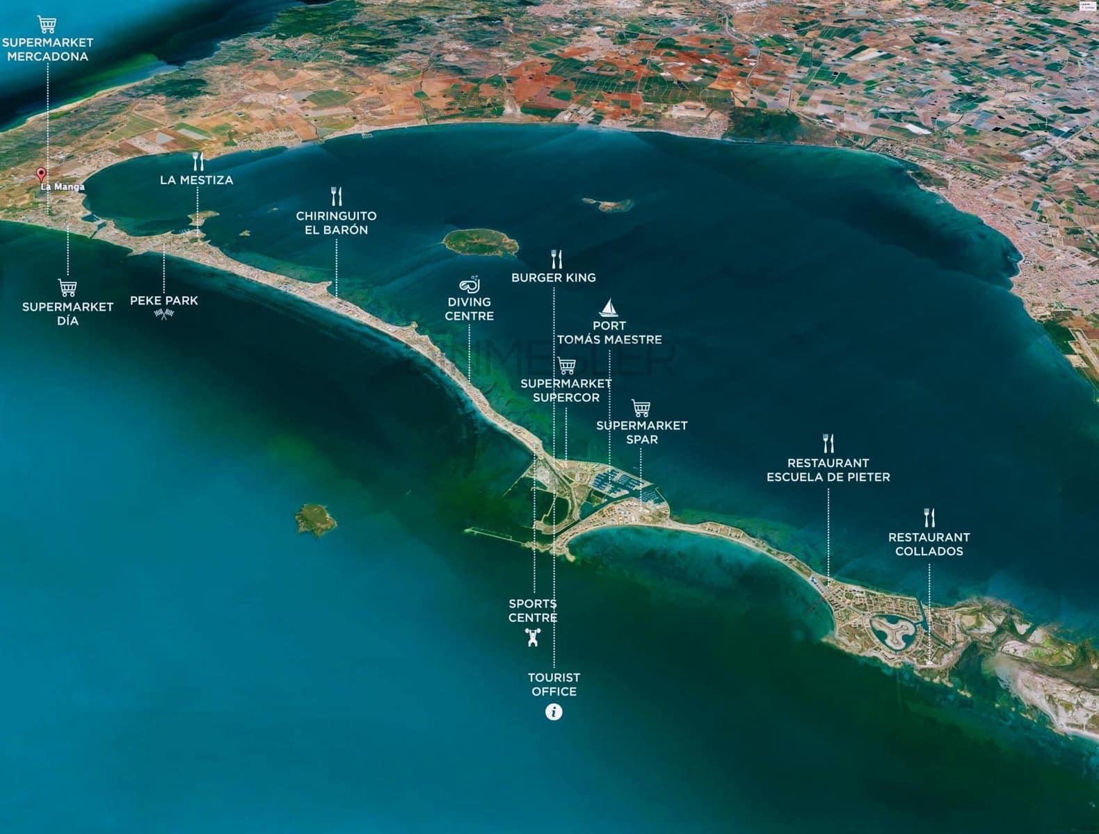 2 bedroom Apartment for sale in La Manga del Mar Menor with pool - € 470,000 (Ref: 8646528)