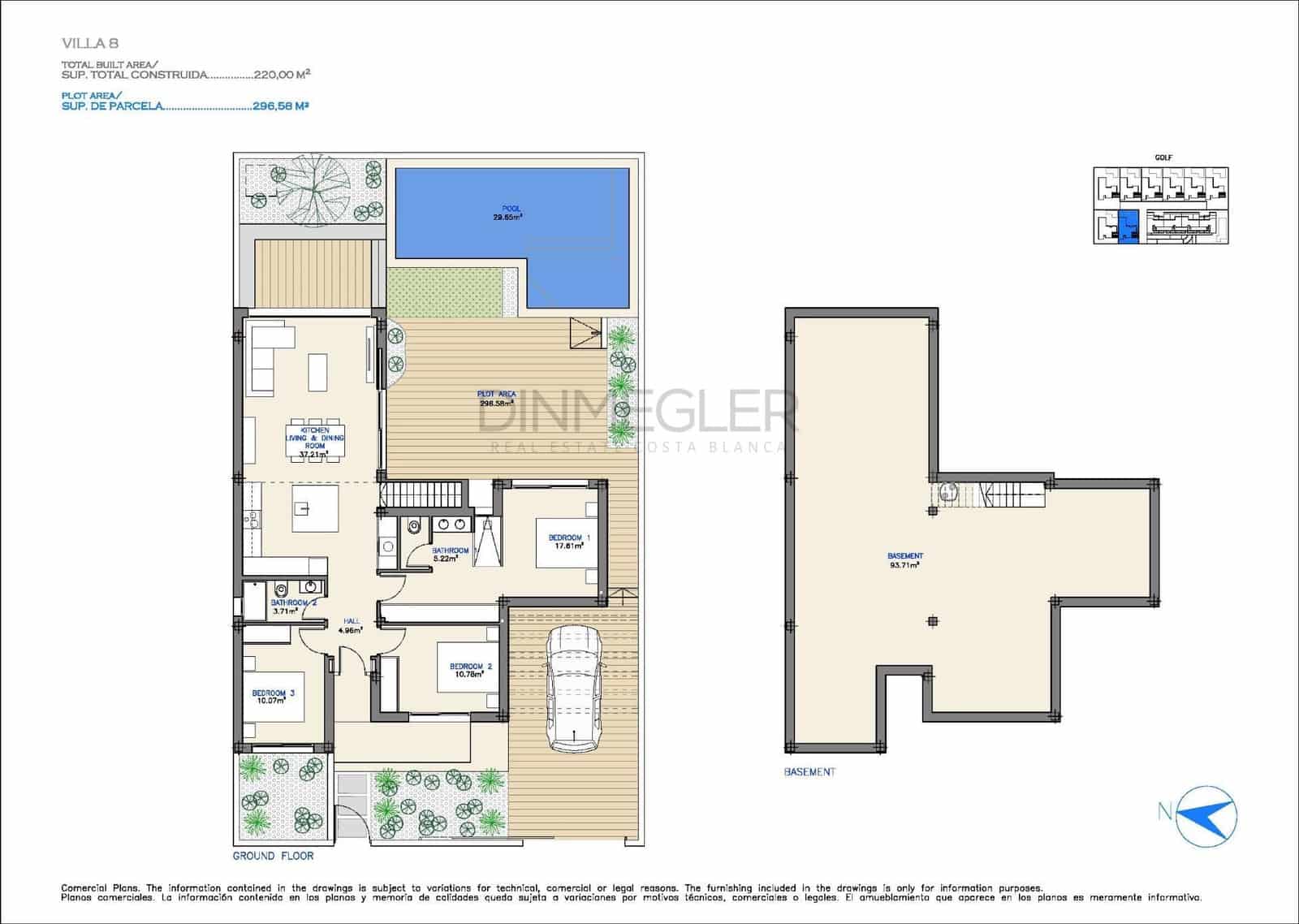 3 sovrum Villa till salu i Los Alcazares med pool - 559 900 € (Ref: 8816060)