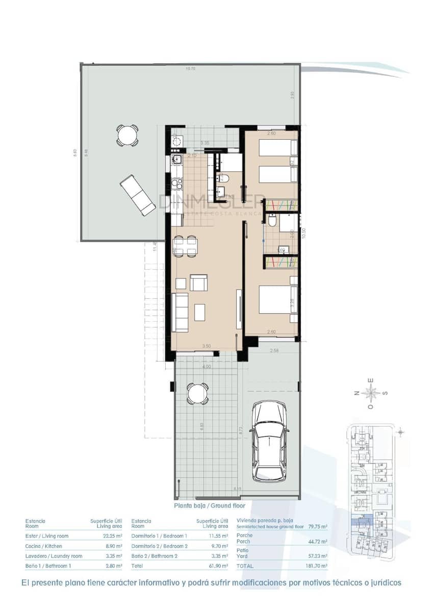 2 soverom Bungalow til salgs i El Mojon med svømmebasseng - € 369 900 (Ref: 8816090)