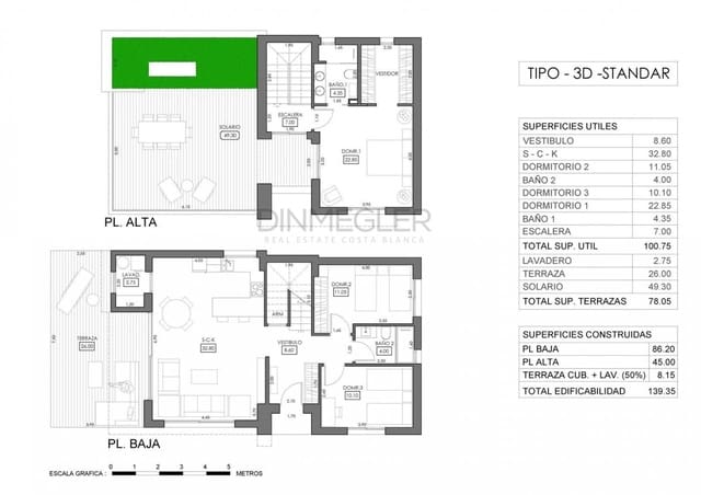 3 sovrum Villa till salu i Orihuela Costa, Orihuela med pool - 750 000 € (Ref: 8895059)