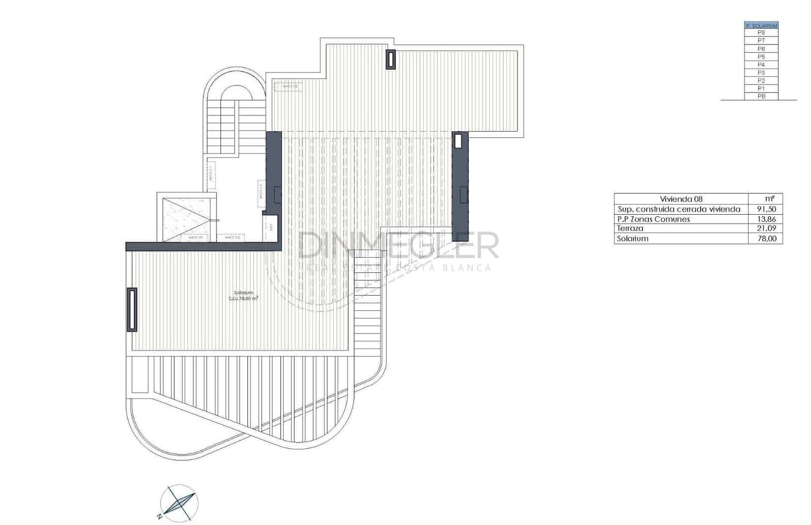 3 soveværelse Penthouse til salg i Guardamar del Segura med swimmingpool - € 640.000 (Ref: 8982619)