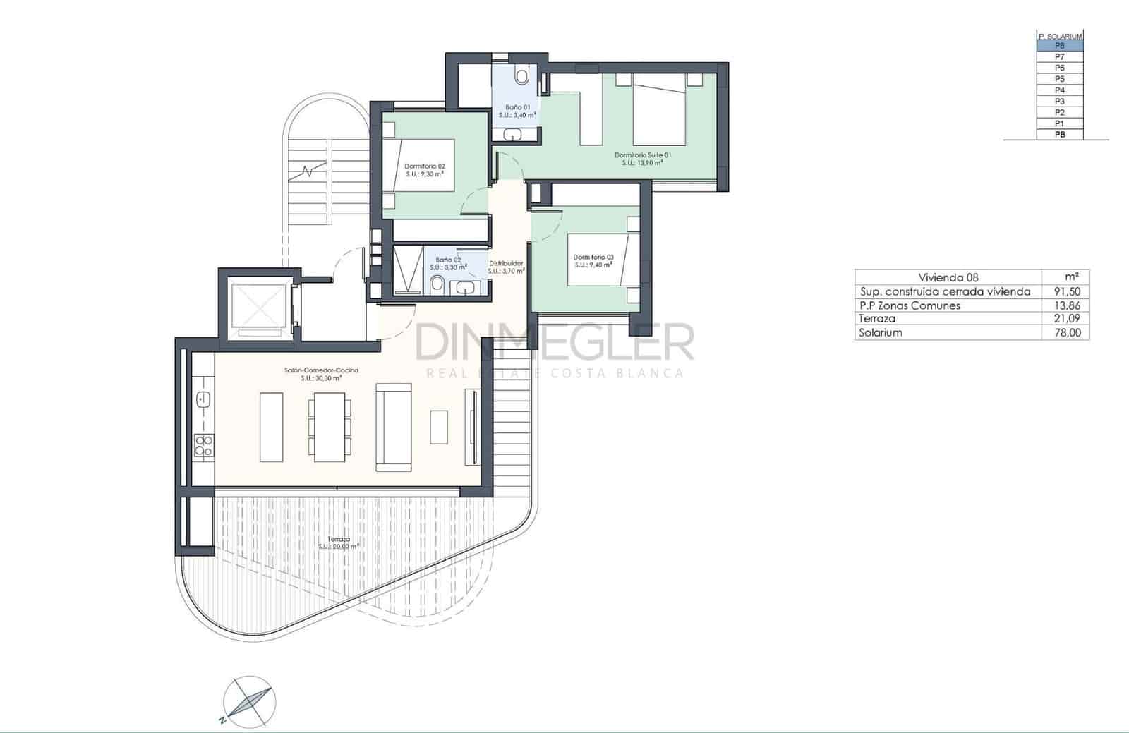 3 soveværelse Penthouse til salg i Guardamar del Segura med swimmingpool - € 640.000 (Ref: 8982619)
