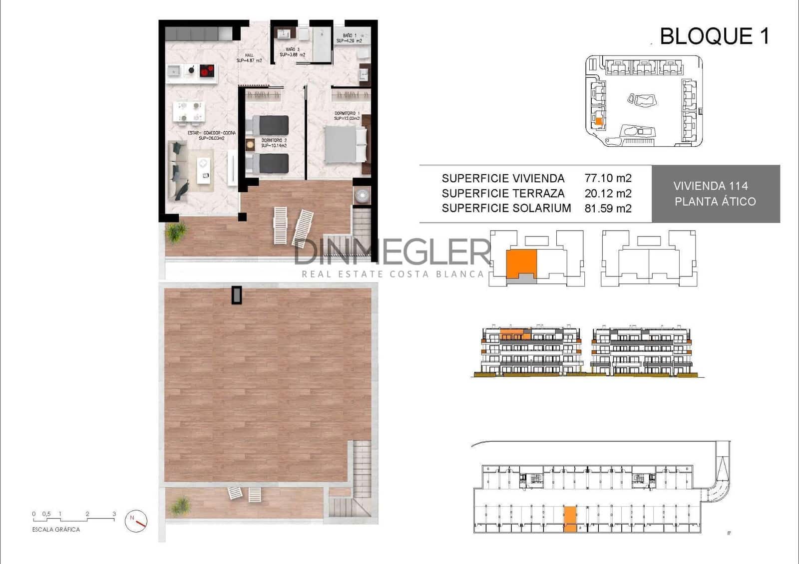 Ático de 2 habitaciones en Torrevieja en venta con piscina - 325.000 € (Ref: 9518863)