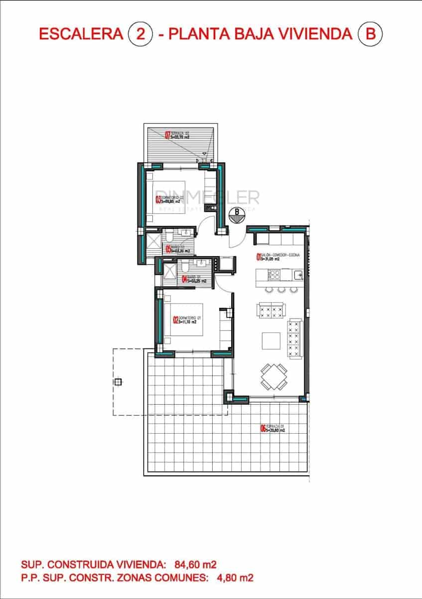 2 Zimmer Apartment zu verkaufen in Aguas Nuevas mit Pool - 274.900 € (Ref: 9548141)