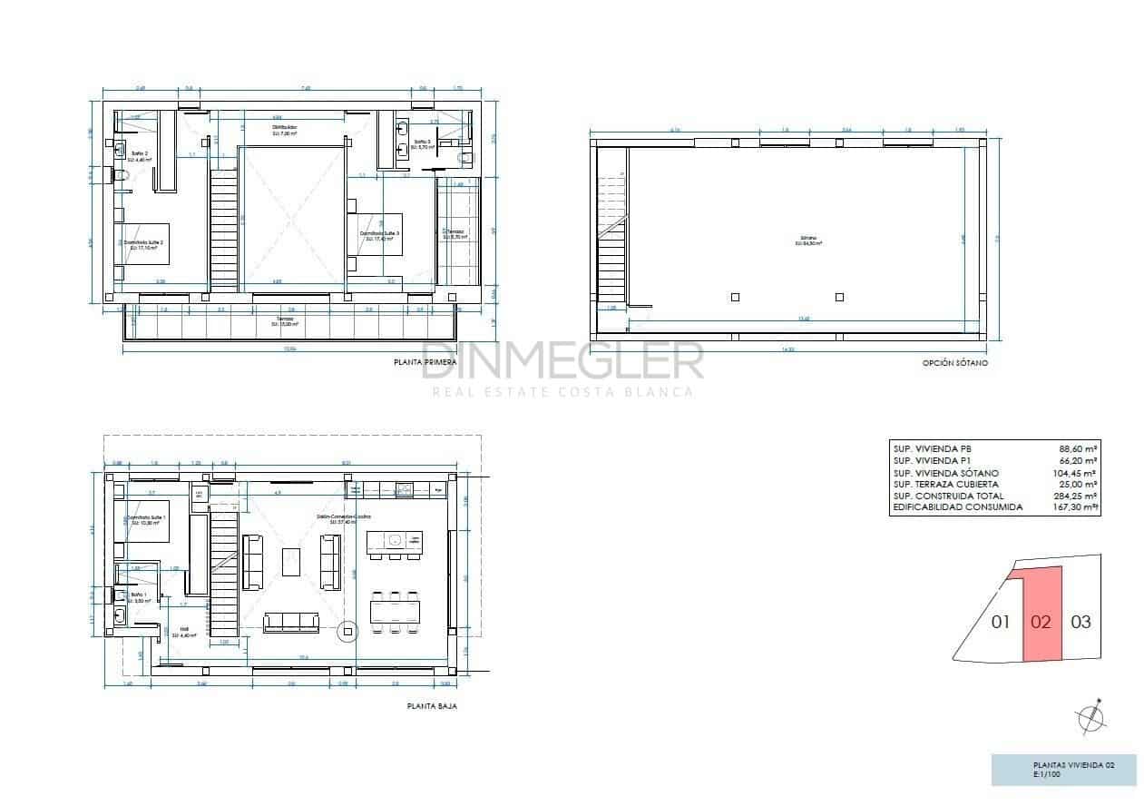 3 makuuhuone Huvila myytävänä paikassa Ciudad Quesada mukana uima-altaan 
autotalli - 1 050 000 € (Ref: 9582898)