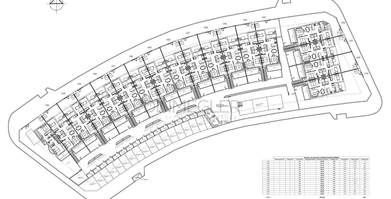 3 quarto Moradia em Banda para venda em Pilar de la Horadada com piscina - 370 000 € (Ref: 9586400)