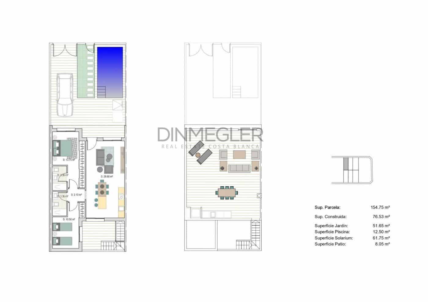2 chambre Villa/Maison Mitoyenne à vendre à San Javier avec piscine - 285 000 € (Ref: 9586410)