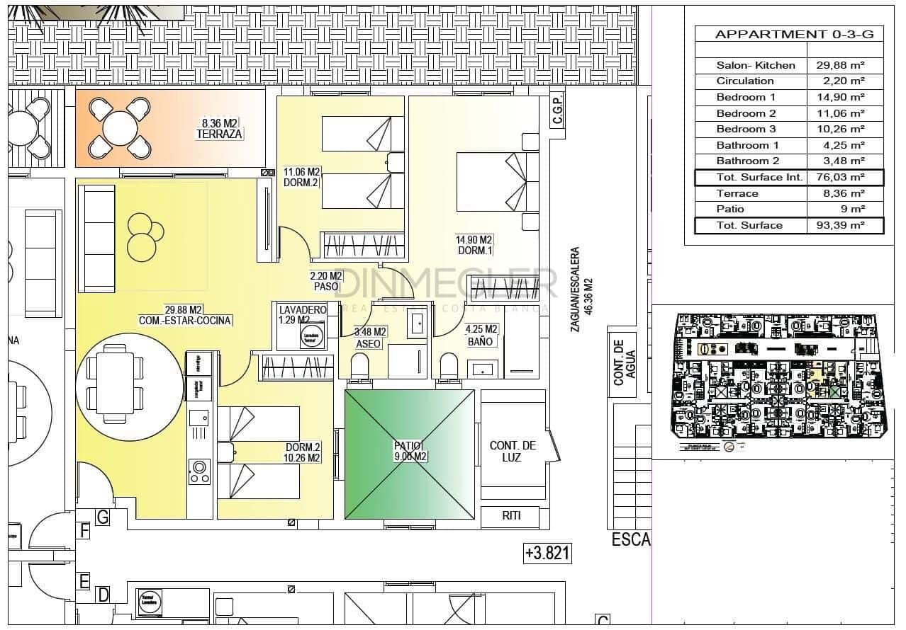 3 makuuhuone Huoneisto myytävänä paikassa San Miguel de Salinas mukana uima-altaan - 190 000 € (Ref: 9596076)