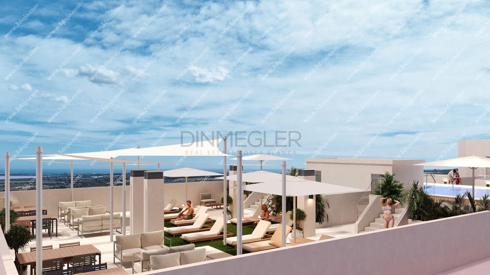 1 makuuhuone Kattohuoneisto myytävänä paikassa San Miguel de Salinas mukana uima-altaan - 135 000 € (Ref: 9611486)