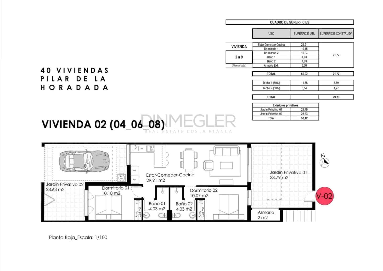 2 soverom Bungalow til salgs i Pilar de la Horadada med svømmebasseng - € 245 000 (Ref: 9994197)