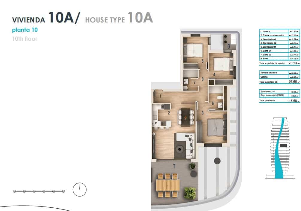 3 slaapkamer Appartement te koop in Calpe / Calp met zwembad garage - € 695.000 (Ref: 8954039)