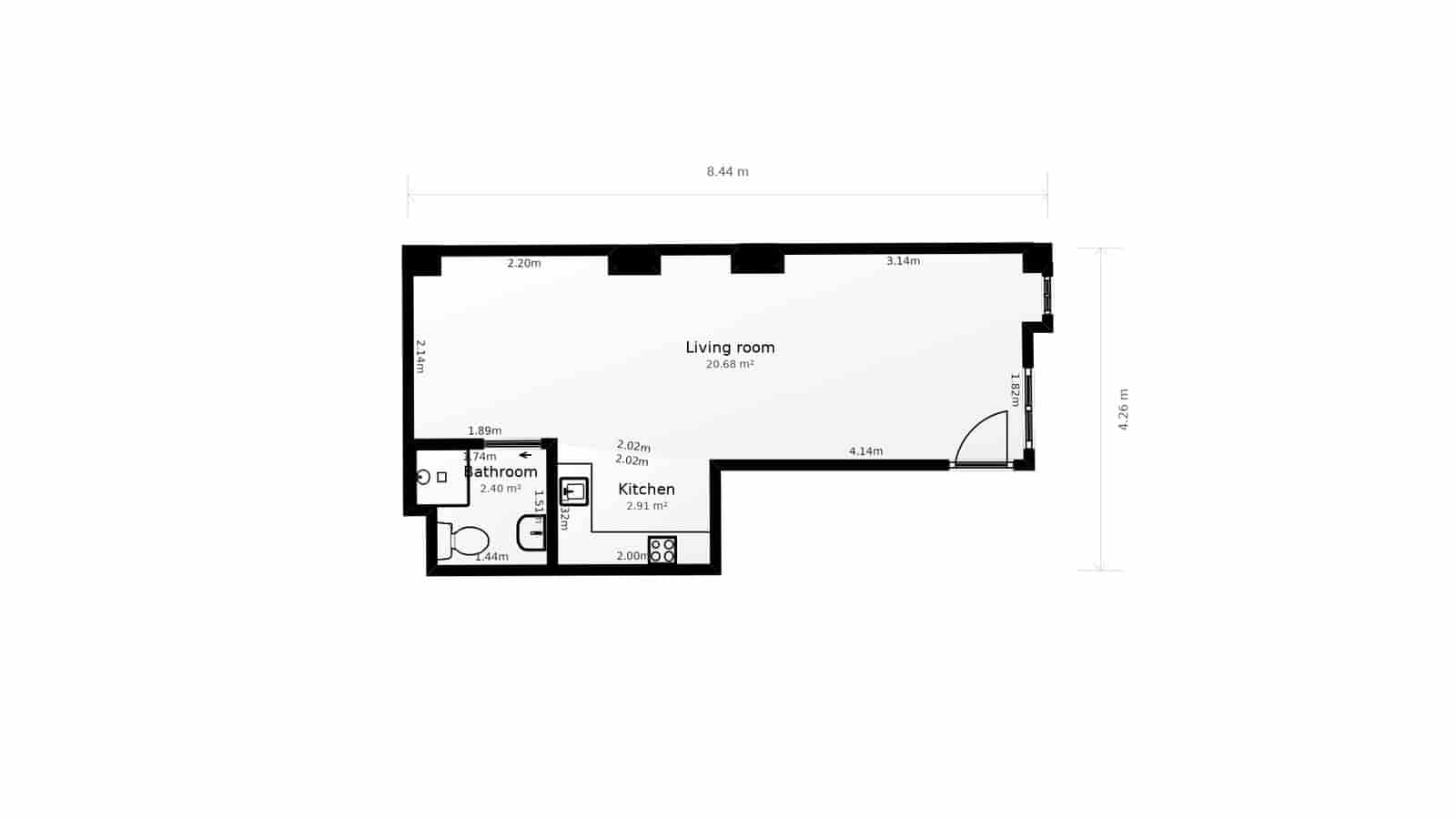 Monolocale in vendita in Valencia citta - 215.000 € (Rif: 10093858)