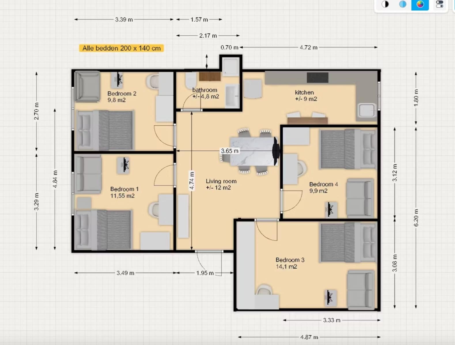 4 soverom Leilighet til leie i Valencia by - € 500 (Ref: 8477035)