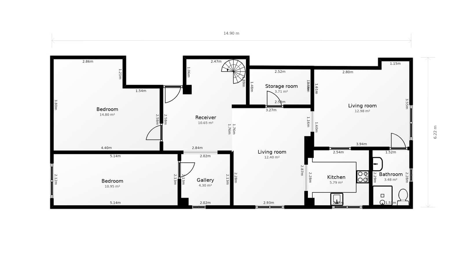 5 camera da letto Appartamento in vendita in Valencia citta - 499.000 € (Rif: 9023948)