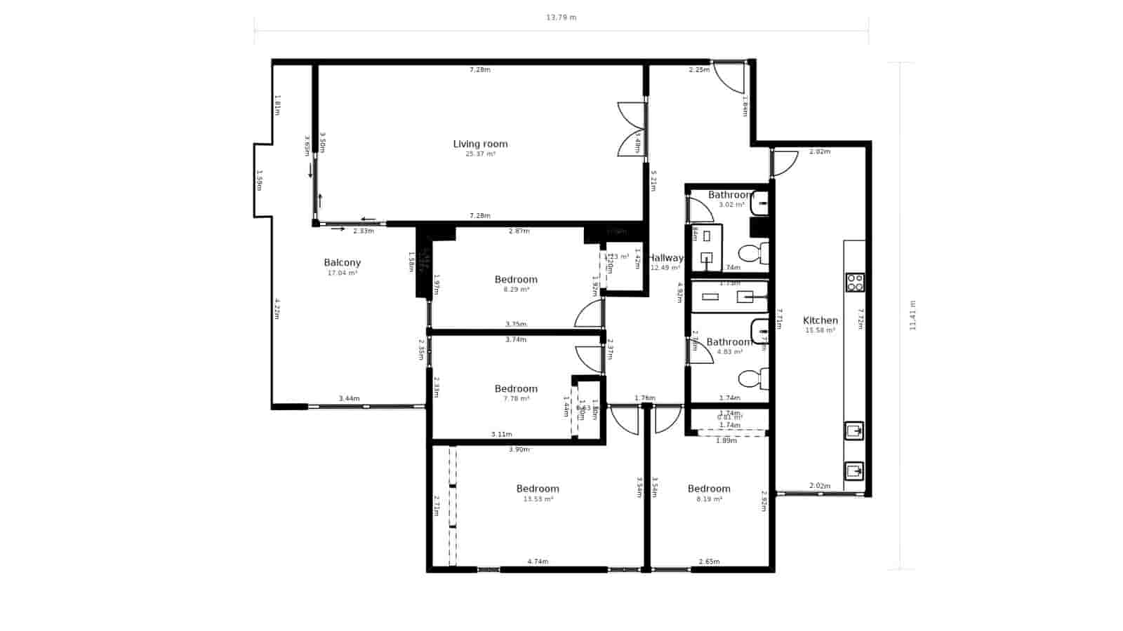 3 camera da letto Appartamento da affittare in Canet d'En Berenguer con piscina garage - 1.200 € (Rif: 9231768)