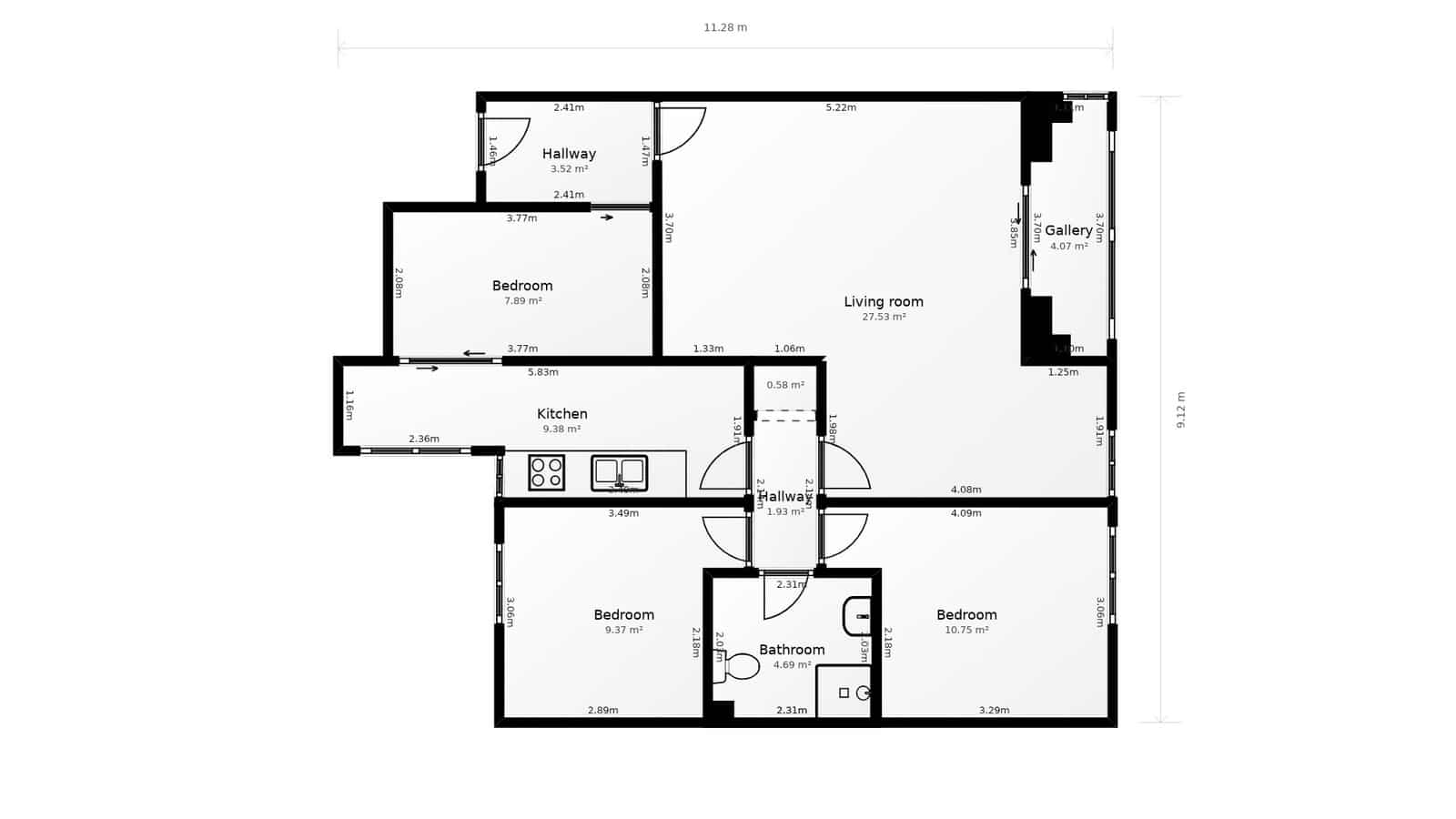 3 camera da letto Appartamento in vendita in Valencia citta - 285.000 € (Rif: 9401342)
