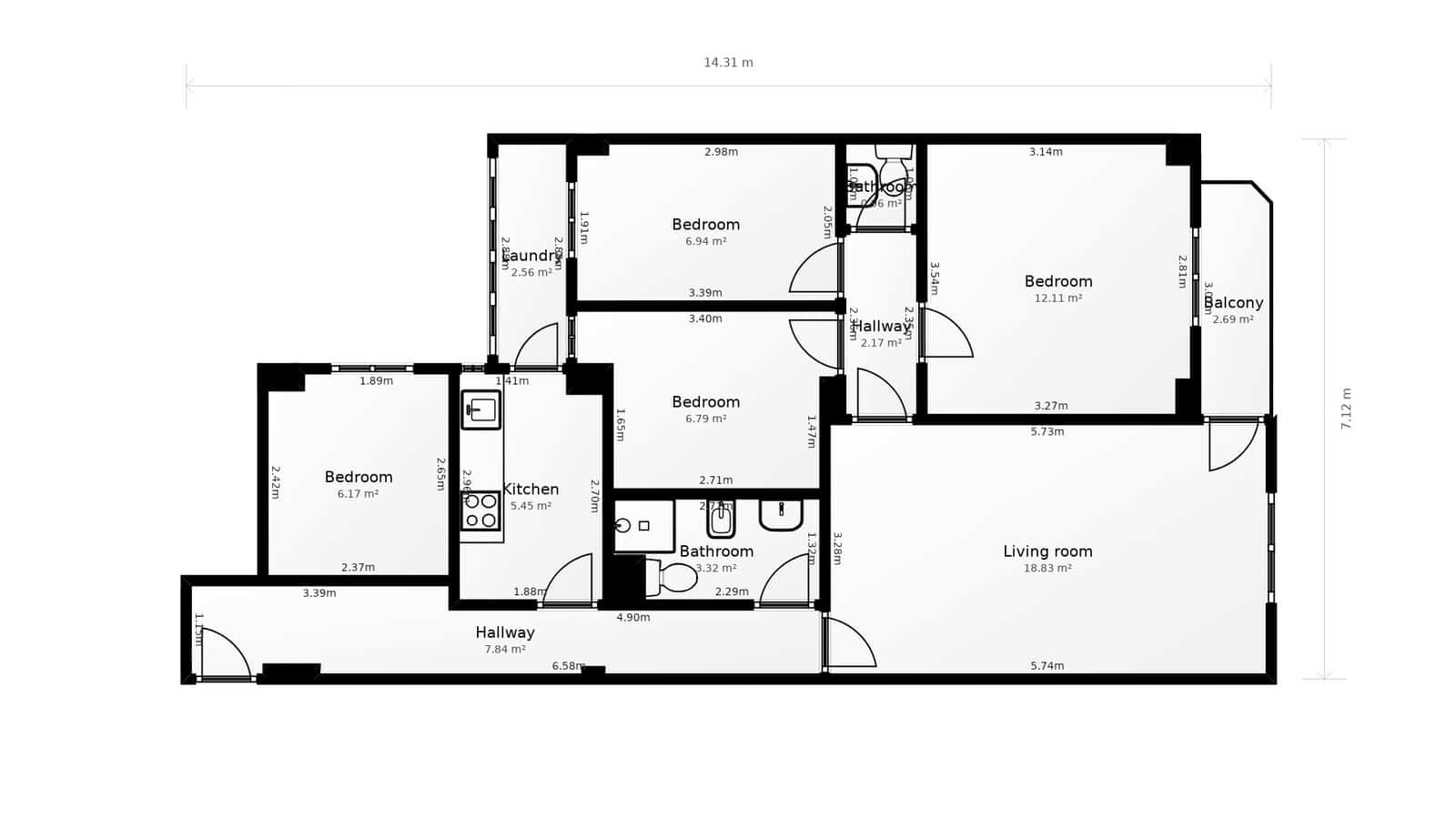 4 sypialnia Apartament do wynajęcia w Miasto Walencja - 1 500 € (Ref: 9409161)