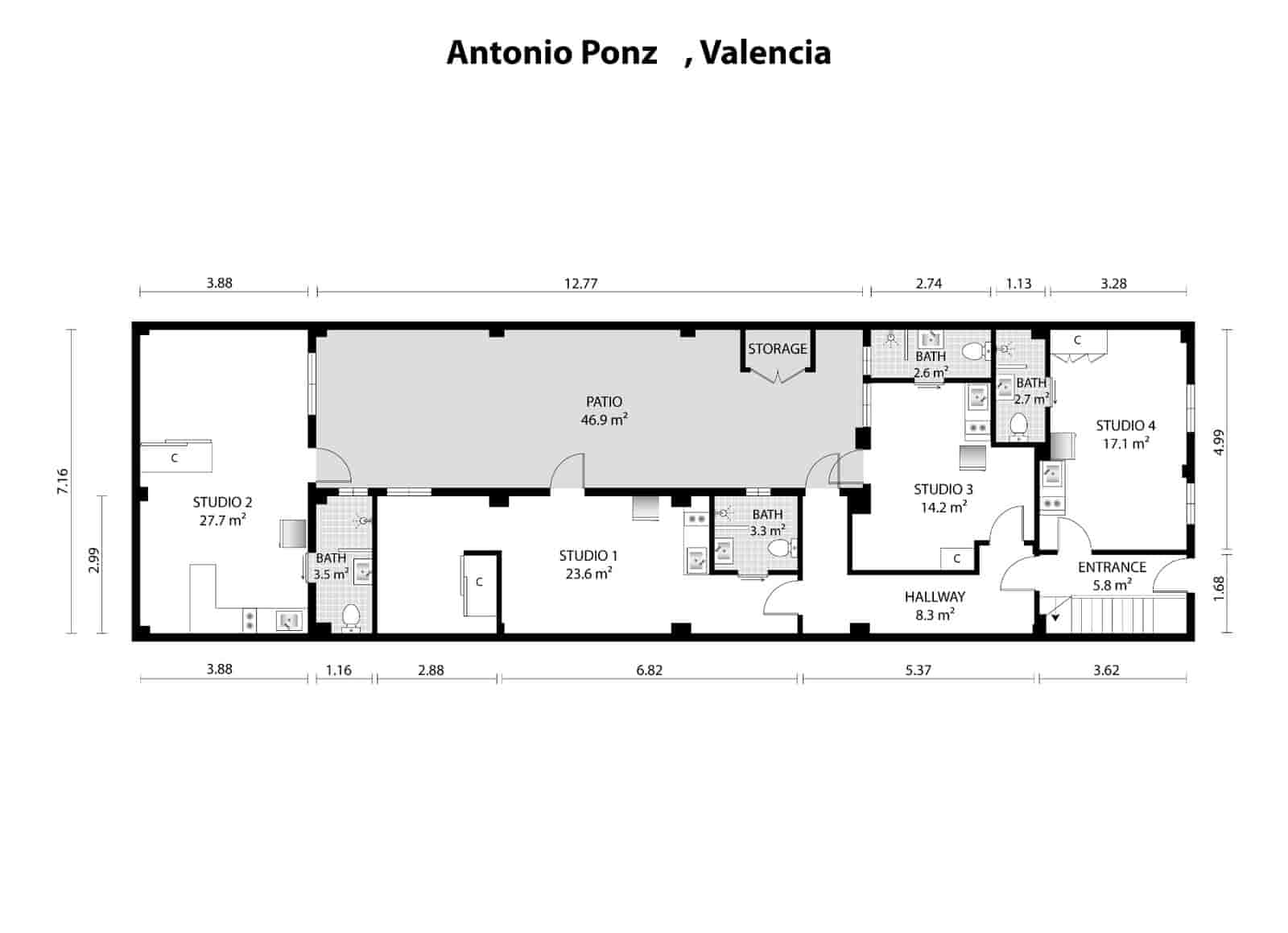 Appartamento da affittare in Valencia citta - 900 € (Rif: 9473653)