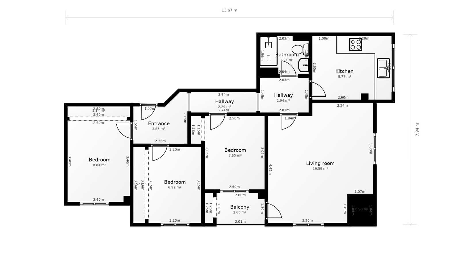 3 sypialnia Apartament do wynajęcia w Miasto Walencja - 1 600 € (Ref: 9523667)