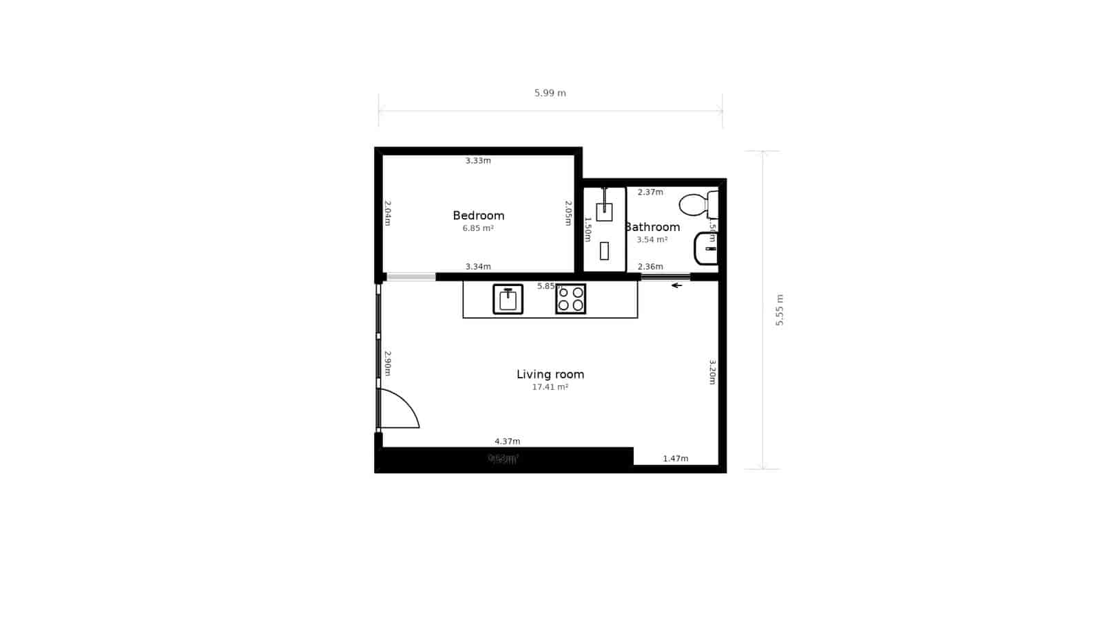 2 slaapkamer Appartement te koop in Valencia stad - € 139.000 (Ref: 9912621)