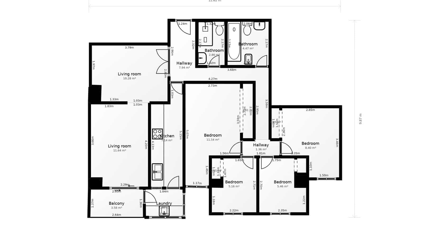 4 camera da letto Appartamento in vendita in Valencia citta - 530.000 € (Rif: 9914693)