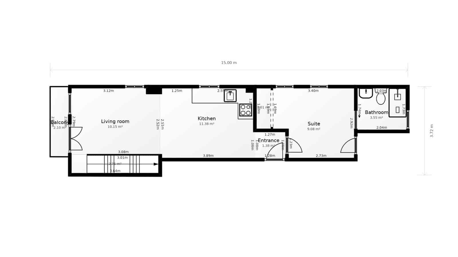 2 sypialnia Apartament na sprzedaż w Miasto Walencja - 440 000 € (Ref: 9956685)