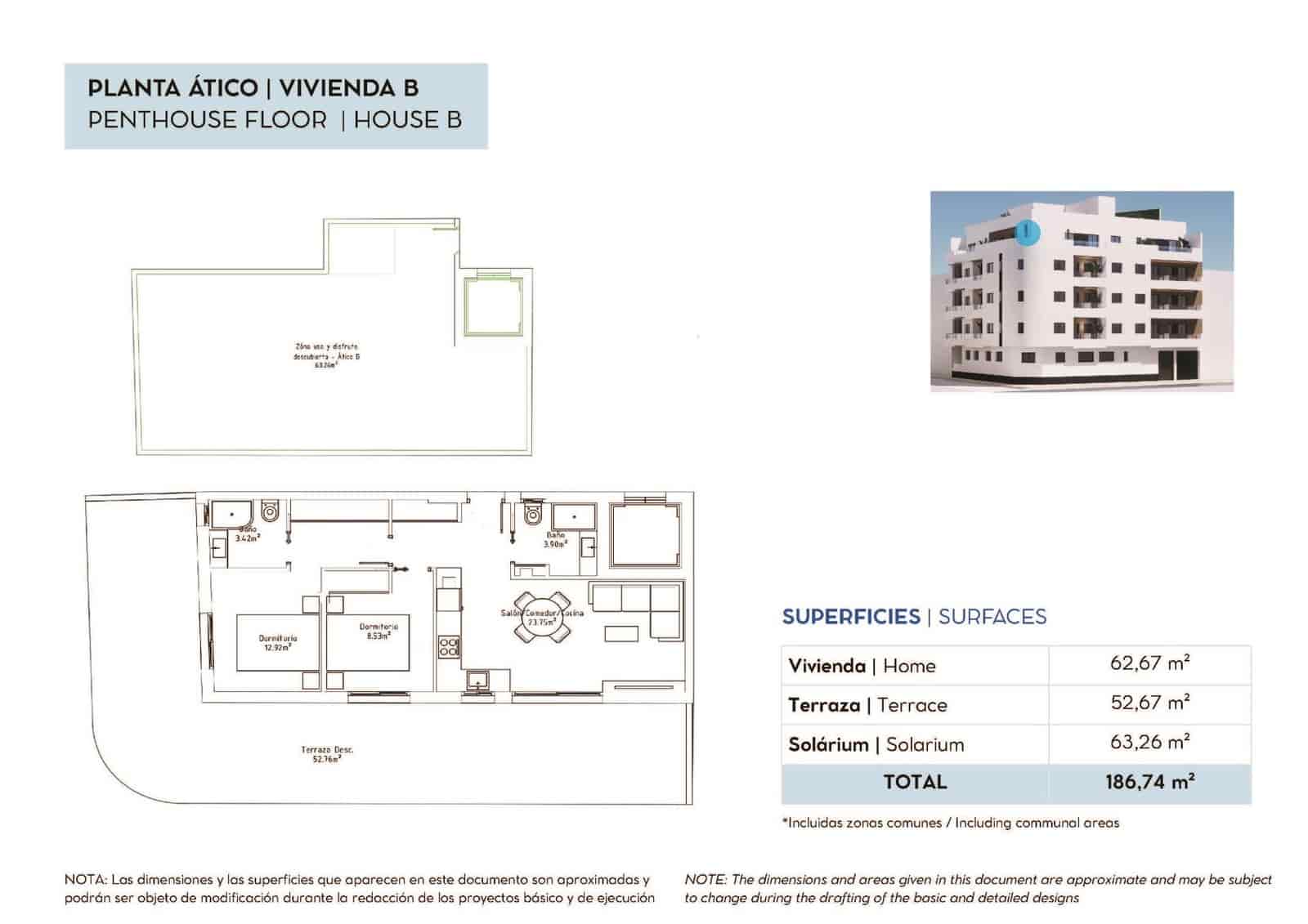 2 soveværelse Penthouse til salg i Torrevieja med garage - € 320.000 (Ref: 10007547)