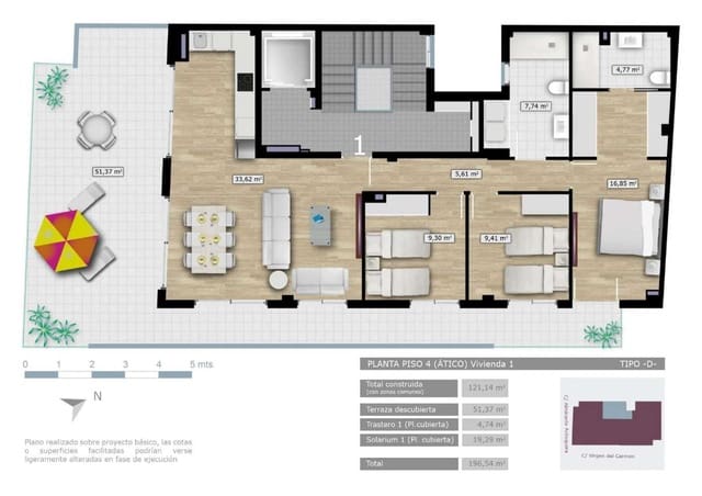 3 soveværelse Lejlighed til salg i Calas Santiago Bernabéu, Santa Pola - € 585.000 (Ref: 10157042)