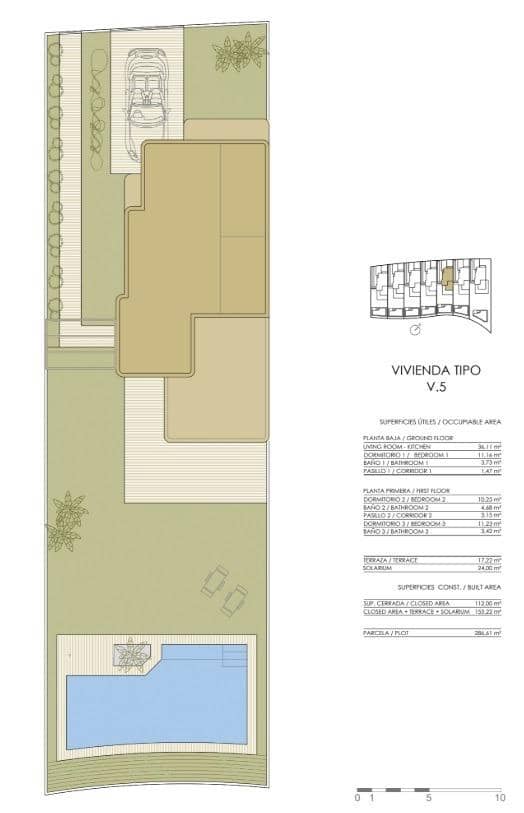 3 chambre Villa/Maison à vendre à Pilar de la Horadada avec piscine garage - 499 000 € (Ref: 8996428)