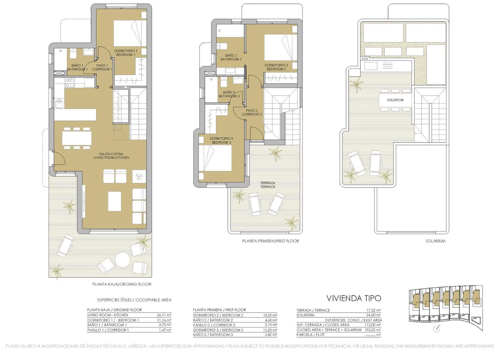3 chambre Villa/Maison à vendre à Pilar de la Horadada avec piscine garage - 499 000 € (Ref: 8996428)