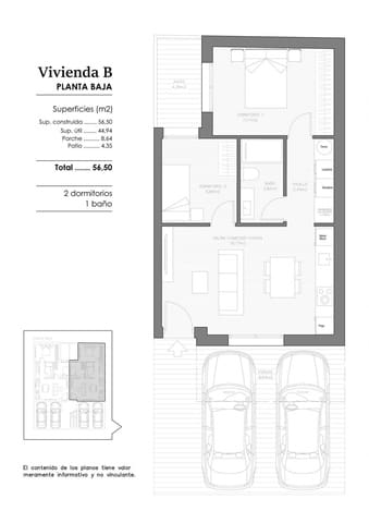 Apartamento de 2 habitaciones en Benejúzar en venta con garaje - 131.250 € (Ref: 9606705)