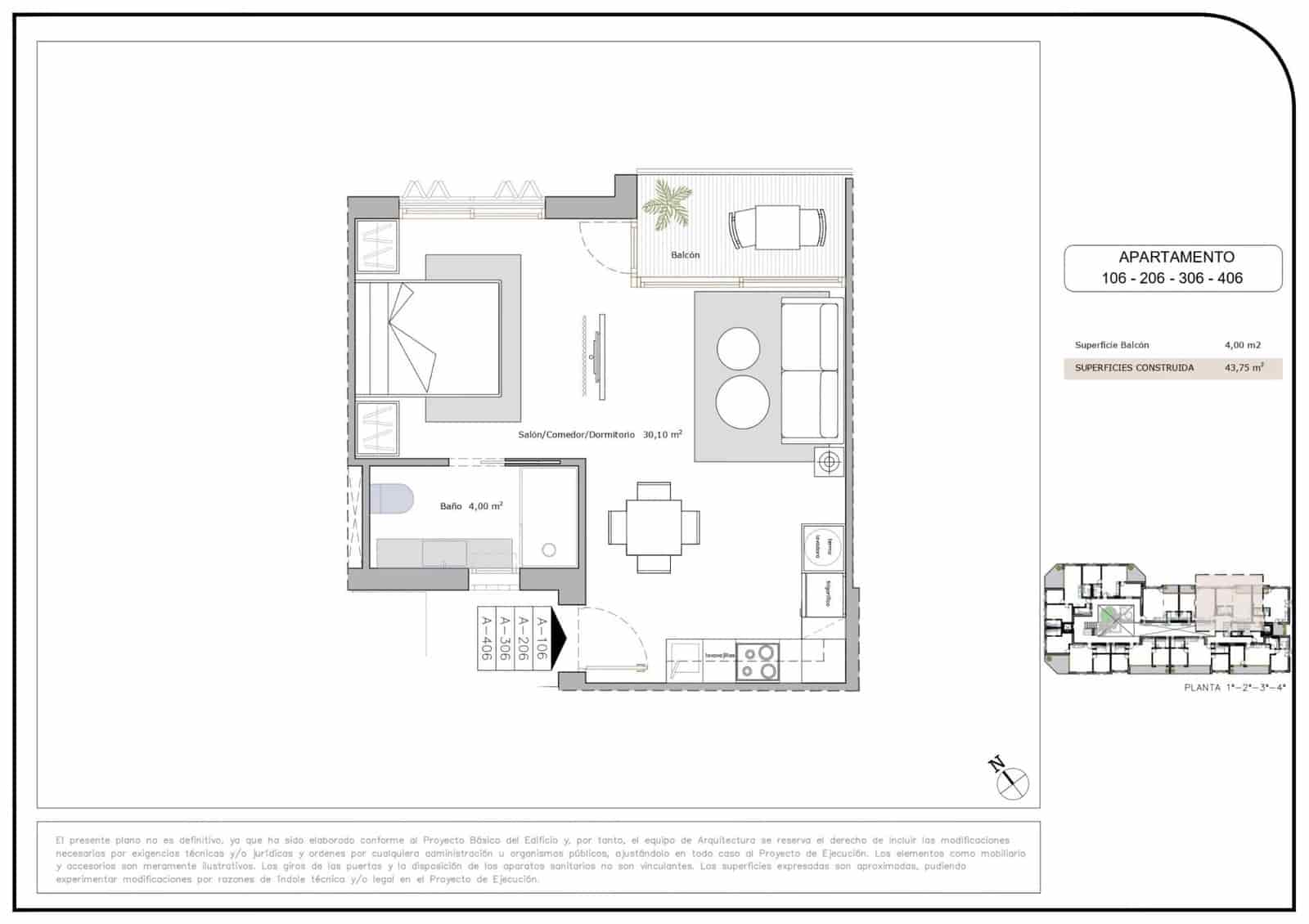 Leilighet til salgs i Lo Pagan med svømmebasseng - € 149 900 (Ref: 9802619)